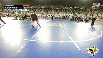 G5A-190 lbs Semifinal - Brook West, COMANCHE (Girls) vs Madelyn Ritchie, MADILL (Girls)