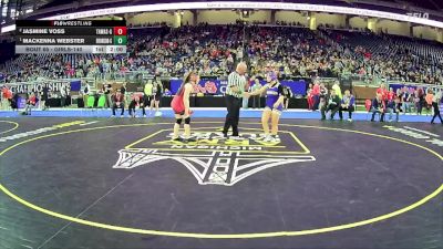 Girls-140 lbs Champ. Round 1 - Mackenna Webster, Bronson Hs Girls vs Jasmine Voss, Tawas Area Hs Girls