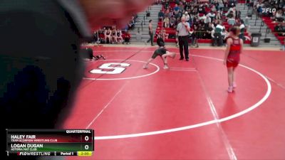 77 lbs Quarterfinal - Haley Fair, Team Scorpion Wrestling Club vs Logan Dugan, Astoria Mat Club