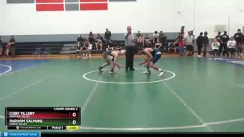 145 lbs Champ. Round 2 - Coby Tillery, Pahrump Valley vs Parham Salmani, Spring Valley