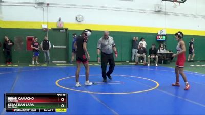 106 lbs Cons. Round 3 - Brian Camacho, Wauseon vs Sebastian Lara, Colerain