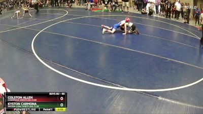 66 lbs Champ. Round 1 - Colston Allen, Champions Wrestling Club vs Kyston Carmona, Payson Lions Wrestling Club