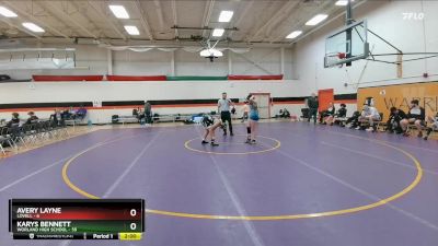 155 lbs Round 1 - Avery Layne, Lovell vs Karys Bennett, Worland High School