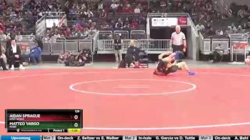 126 lbs Quarterfinal - Aidan Sprague, East Noble vs Matteo Vargo, Penn