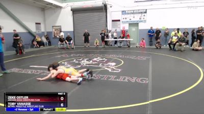 86 lbs Cons. Round 2 - Zeke Ostler, Anchor Kings Wrestling Club vs Toby Vanasse, Bethel Freestyle Wrestling Club