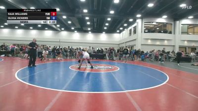 140 lbs Semis - Kaja Williams, Panther Legacy Wrestling Club vs Olivia Vickers, Team Missouri Select