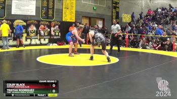 185 lbs Champ. Round 2 - Colby Black, Durham Wrestling Club vs Tristan Rodriguez, Toby Johnson Middle School