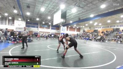 190 lbs Cons. Round 7 - Richard Vega, Westmont vs Kaleo Garcia, Gilroy