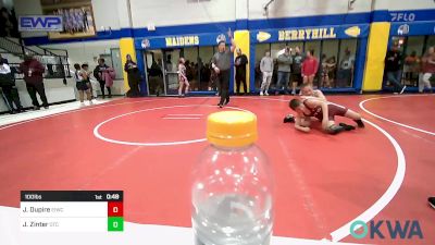 100 lbs Consolation - Johnny Dupire, Eufaula Ironheads Wrestling Club vs Jace Zinter, Owasso Takedown Club