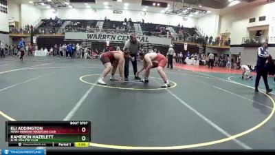 250 lbs Quarterfinal - Kameron Hazelett, Elite Athletic Club vs Eli Addington, Perry Meridian Wrestling Club