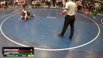 92 lbs Quarterfinal - Lawson Cochran, Uintah Jr High Wrestling vs Landon Amerson, Shootbox