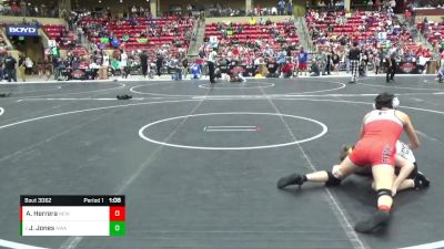 100 lbs 5th Place Match - Jayden Jones, Nebraska Wrestling Academy vs Amina Herrera, Pomona Elite