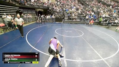 150 lbs Cons. Round 1 - Owen Peterson, Crimson Cliffs vs Josue Pineda, Tooele