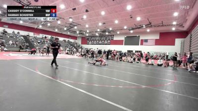 105 lbs Round 5 (12 Team) - Cassidy O`Connell, Victory School Of Wrestling vs Hannah Schuster, Missouri Impact Purple