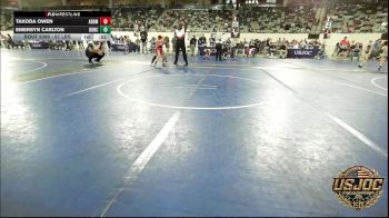 67 lbs Consolation - Takoda Owen, ARDMORE TAKEDOWN CLUB vs Emersyn Carlton, Duncan Demon Wrestling