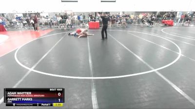 144 lbs Round 1 - Adam Whittier, Mukwonago High School Wrestling vs Garrett Marks, AWA