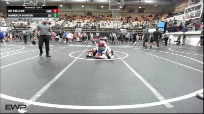 120 lbs 3rd Place - Eli Stahler, Cowboy Wrestling Club vs Kameron Hunter, Choctaw