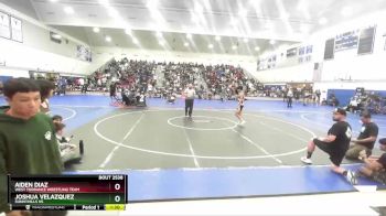 120 lbs Champ. Round 2 - Aiden Diaz, West Torrance Wrestling Team vs Joshua Velazquez, Sunnyhills HS