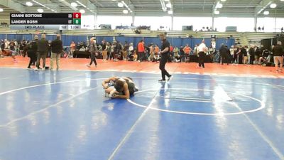 126 lbs 3rd Place - Gianni Bottone, SC vs Lander Bosh, UT