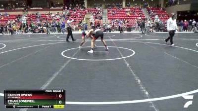 120 lbs Cons. Round 5 - Carson Owens, STL Warrior vs Ethan Bonewell, Texas Elite