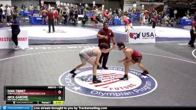 170 lbs Champ. Round 2 - Nick Garone, Red Wave Wrestling vs Ivan Tibbet, Yuba Sutter Combat Wrestling Club