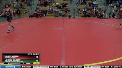 80 lbs Cons. Round 3 - Mason Weber, Red Rock Central vs Lennox Gilbert, Centennial Youth Wrestling