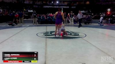 Girls 120 lbs Semifinal - Loani Alfaro, Cibola vs Taniel Espinosa, Miyamura