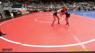 75 lbs 5th Place - Hanna Lollis, Cowboy Wrestling Club vs Mila Ingles, Big Game Wrestling Club