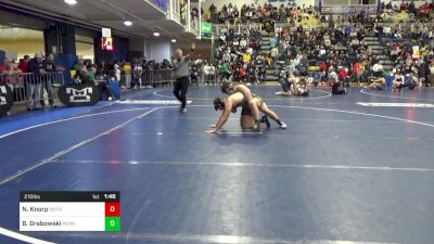 215 lbs R-64 - Noah Knorp, Notre Dame GP vs Ben Grabowski, Penn Trafford