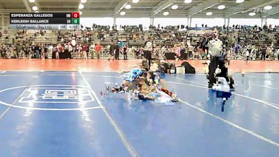 100 lbs Round Of 128 - Esperanza Gallegos, NM vs Kenleigh Ballance, OH
