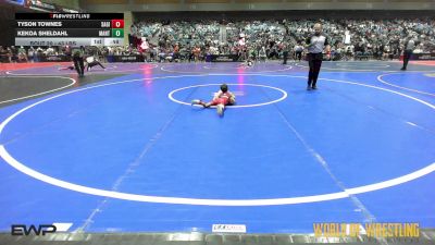 43 lbs Round Of 16 - Tyson Townes, Saginaw Group vs Kekoa Sheldahl, Mantanona TC