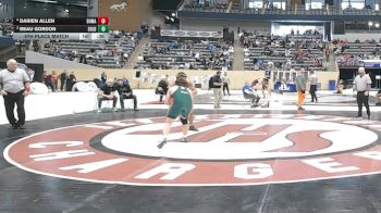 190 lbs 5th Place Match - Darien Allen, Dupont Manual vs Beau Gordon, South Oldham