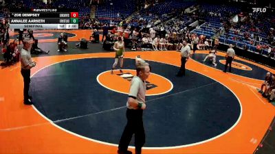 110 lbs Semifinal - Zoe Dempsey, New Lenox (Lincoln-Way Central) vs Annalee Aarseth, Crystal Lake (South)