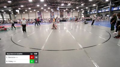 132 lbs Rr Rnd 1 - Christian Saravia, MF Savages vs Bryce Paley, Indiana Outlaws Blue