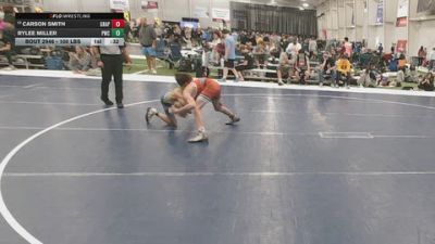 100 lbs Cons. Rd Of 32 - Carson Smith, F-5 Grappling vs Rylee Miller, Panther Wrestling Club