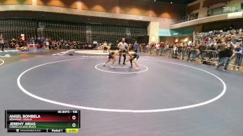 106 lbs Champ. Round 1 - Angel Bombela, Redwood -Visalia vs Jeremy Arias, Cabrillo/Long Beach