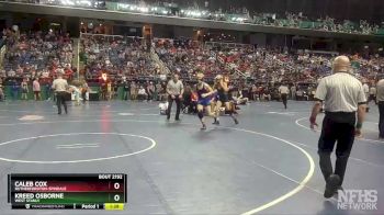 2A 138 lbs Quarterfinal - Caleb Cox, Rutherfordton-Spindale vs Kreed Osborne, West Stanly