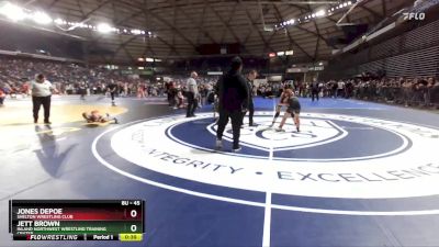 45 lbs Cons. Round 4 - Jones Depoe, Shelton Wrestling Club vs Jett Brown, Inland Northwest Wrestling Training Center