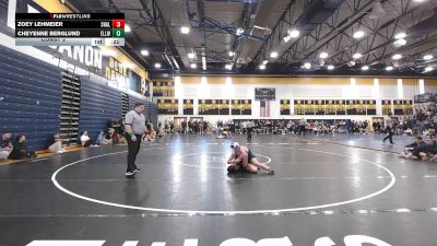 124 lbs Consy 3 - Zoey Lehmeier, Shaler Area vs Cheyenne Berglund, Ellwood City