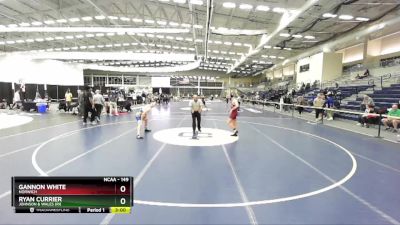 149 lbs Cons. Round 3 - Gannon White, Norwich vs Ryan Currier, Johnson & Wales (RI)