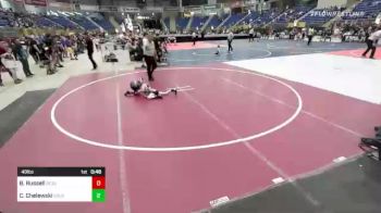 49 lbs Semifinal - Beau Russell, ReZults Wrestling vs Chase (WB) Chelewski, Colorado Outlaws