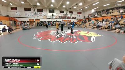 98 lbs Round 5 - Joesph Durfee, Lovell Middle School vs Ryker Sayler, Thermopolis Middle School