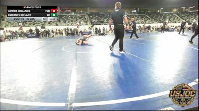 98 lbs 3rd Place - Aviree Williams, Powerhouse Gold vs Emersyn Rylant, Norman Grappling Club