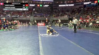1A-150 lbs Cons. Round 2 - Wade Sankot, Belle Plaine vs Winton Hogen, Central Springs