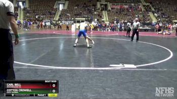 5A 150 lbs Quarterfinal - Cotton Crowell, Gulf Shores vs Carl Bell, Beauregard HS