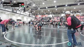 119 lbs Quarterfinal - Cody Honeycutt, Wagoner Takedown Club vs Caden Ryals, Fort Gibson Youth Wrestling