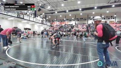 119 lbs Quarterfinal - Cody Honeycutt, Wagoner Takedown Club vs Caden Ryals, Fort Gibson Youth Wrestling