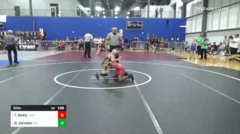 65 lbs Semifinal - TeJon Beals, Harvey Twisters vs Brogan Sendele, TD's Barn Boys