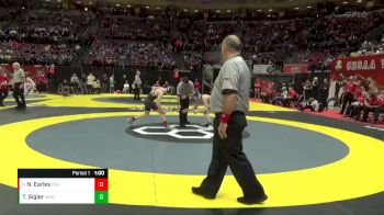 D3-120 lbs Cons. Round 2 - Nolan Earles, Preble Shawnee vs Trent Sigler, W.s. Northwestern