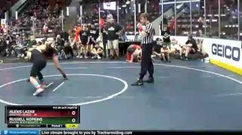 110 lbs Finals (8 Team) - Alexis Lazar, Brighton Orange vs Russell Hopkins, Belding Black Knights